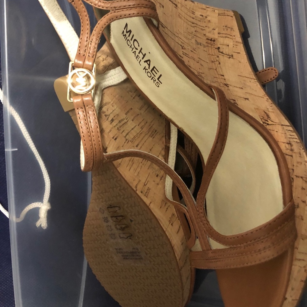 Spaghetti strap wedge sandals